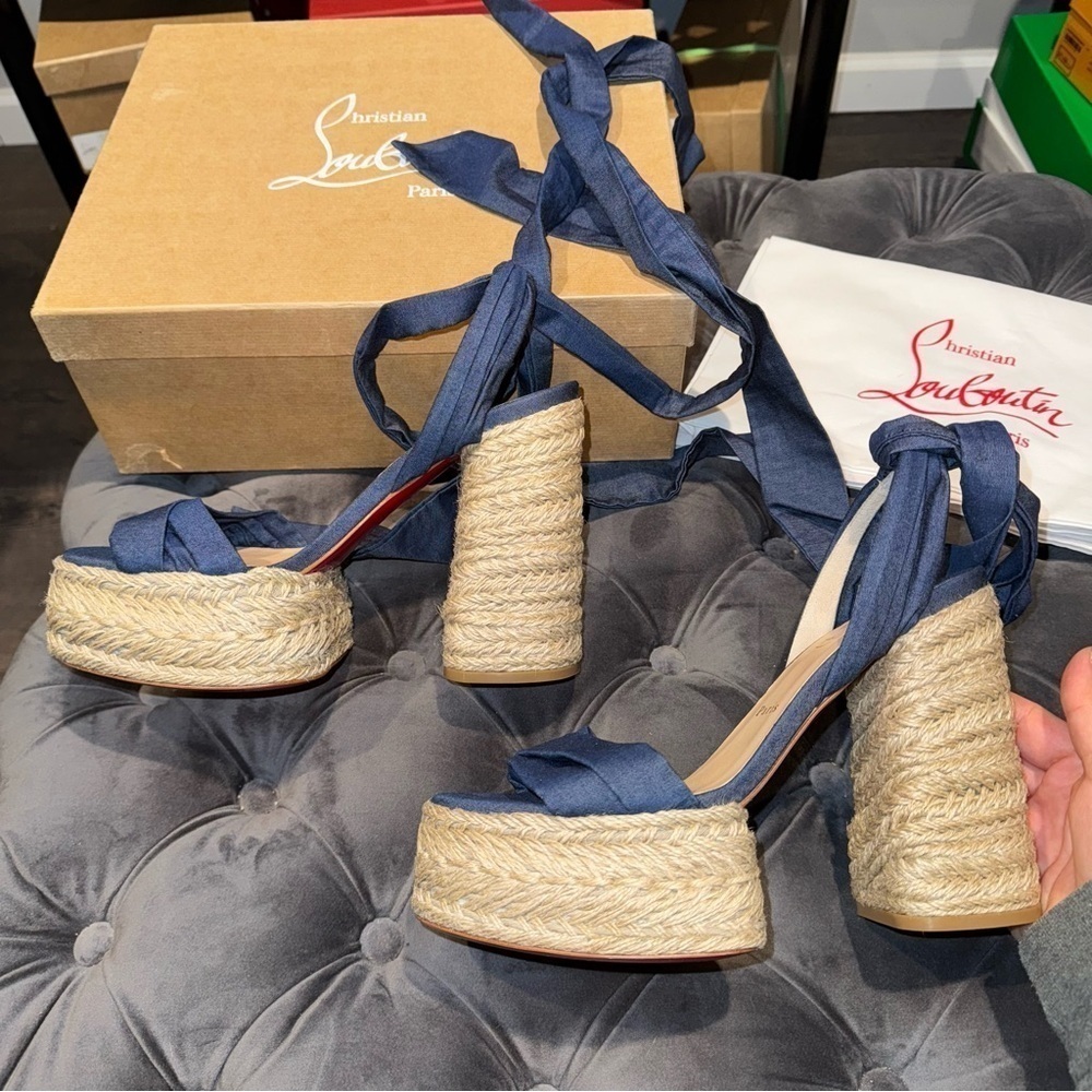 New Size 40 Christian Louboutin Mariza Du Desert Sandals - Picture 4 of 10